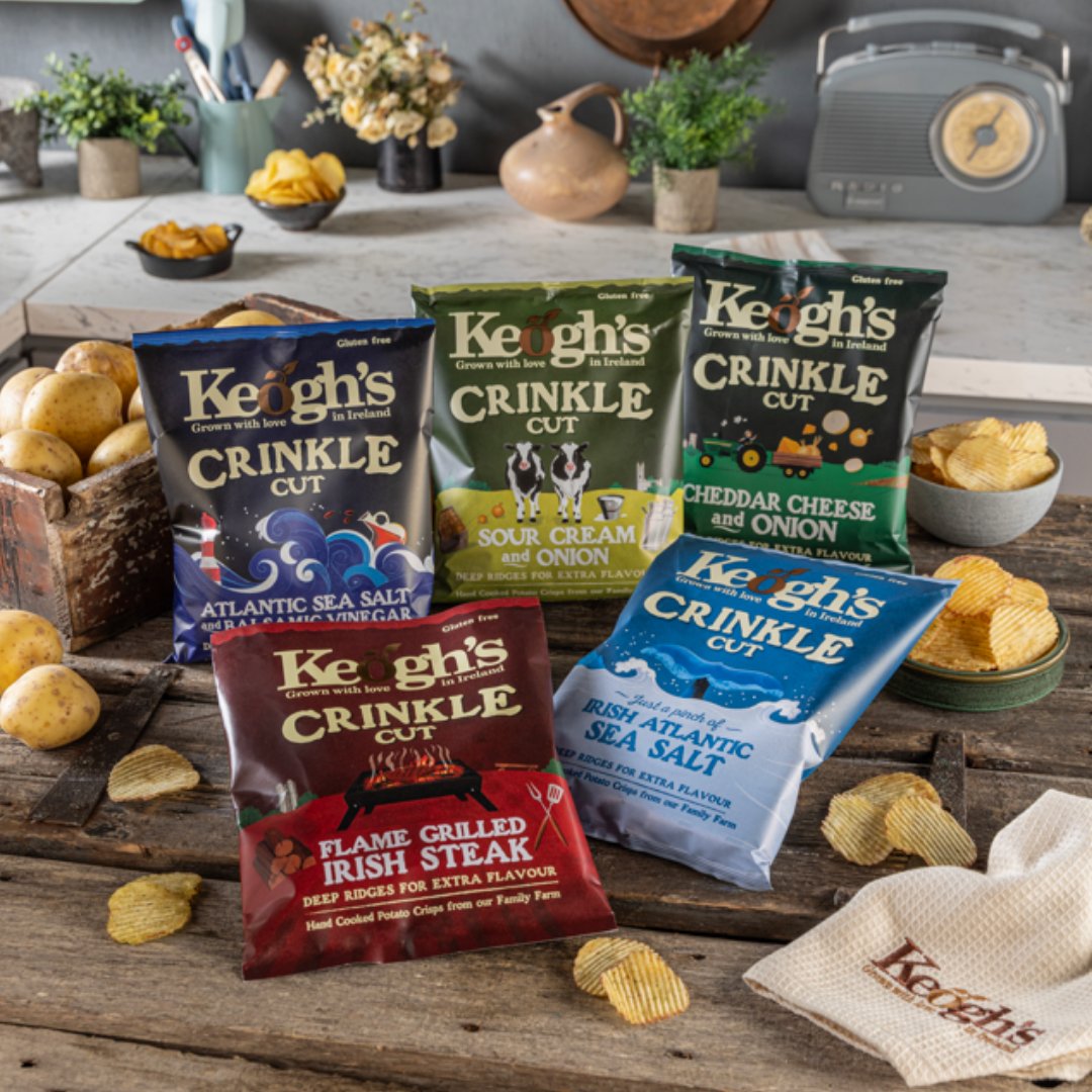 Keoghsfarm's tweet photo. ๐ Exciting News! ๐
Unveiling the Crinkle Cut Crisps makeover! Our new packaging is here, and it's crisp and stylish. Grab a bag, and let's make snacking even more delightful! ๐ฅโจ
Let us know if you have seen them inย store!
#KeoghsCrisps #CrinkleCutRelaunch #CroptoCrisp https://t.co/0FTn4cneHN