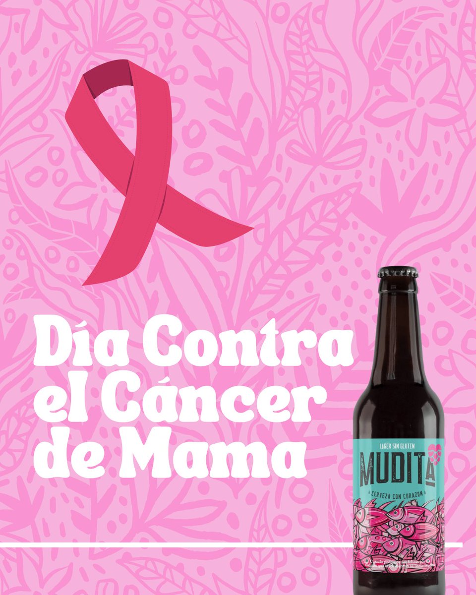 CervezaMudita's tweet photo. En Cerveza Mudita, al adquirir nuestra variedad #SinGluten parte de tu compra es donada a la Asociación Española Contra el Cáncer de Mama💗. 

Desliza la imagen 👉🏻 y conoce 4 hábitos saludables para evitar el #CáncerDeMama. 

#DiaMundialContraElCancerDeMama https://t.co/5delf2jIOC