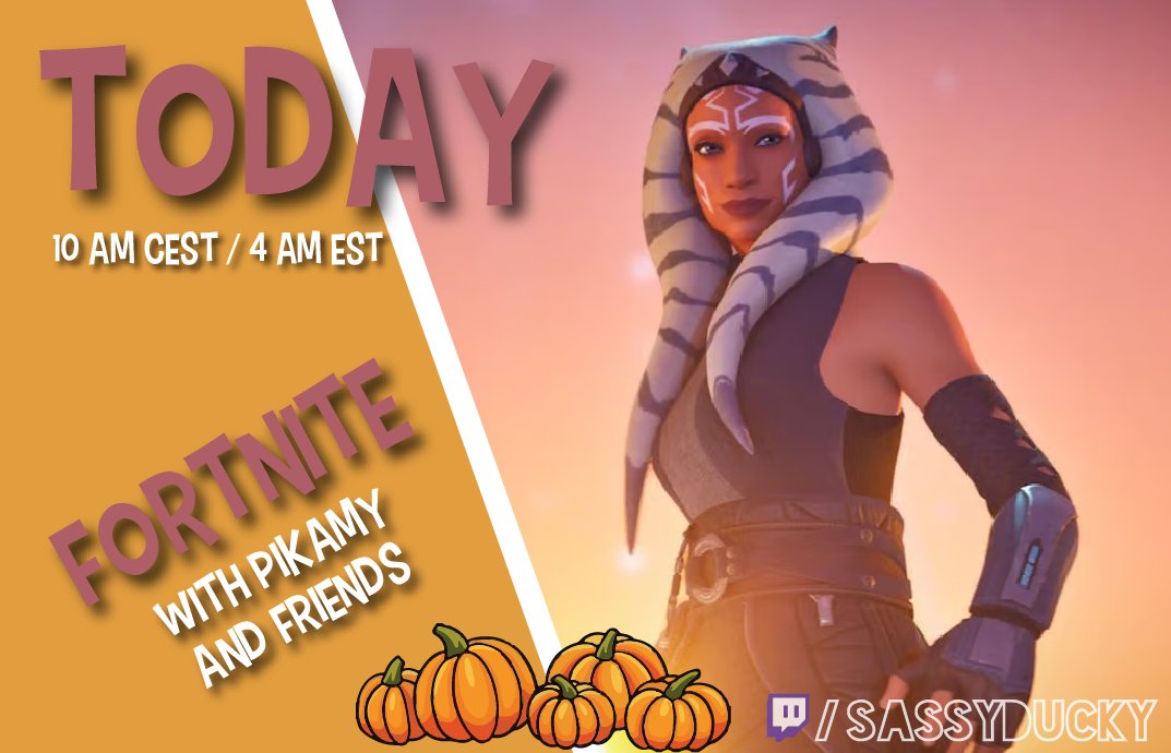 SassyDuckyTTV's tweet photo. Today's Stream Fortnite with The Derp and the Dork 😍🔫#streamergirl  #twitchstreamer #TwitchAffilate #SassyDucky #DerpiestDuck #MentalHealthMatters #positivity #Chattitude #Fortnite #ZeroBuild #ChasingCrowns #FPS #battleroyale #PotatoAim https://t.co/Alv7dSP5rW