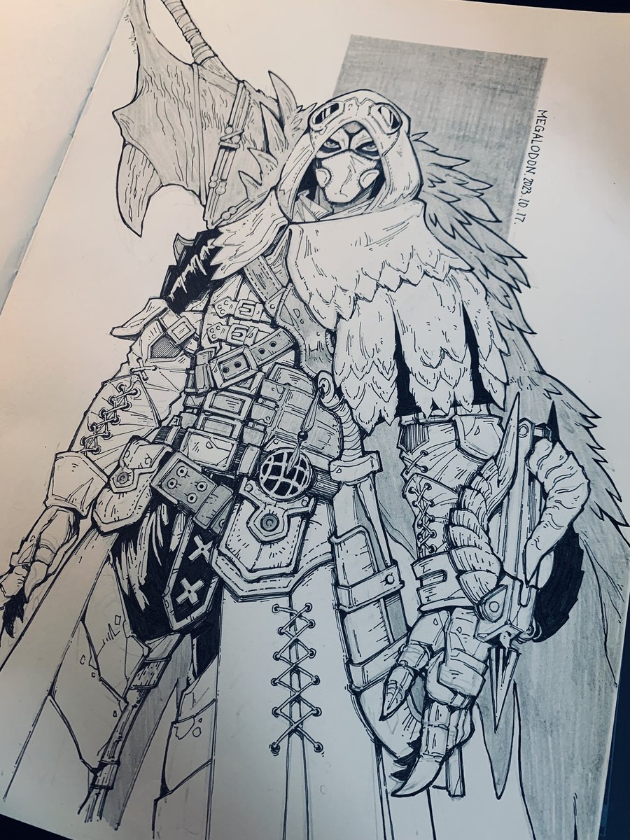 Cui_Shark's tweet photo. 【MHNow - Character Drawing】 
Anyone play Monster Hunter Now?

#monsterhunternow #MHNow https://t.co/FhAzNMXjZL