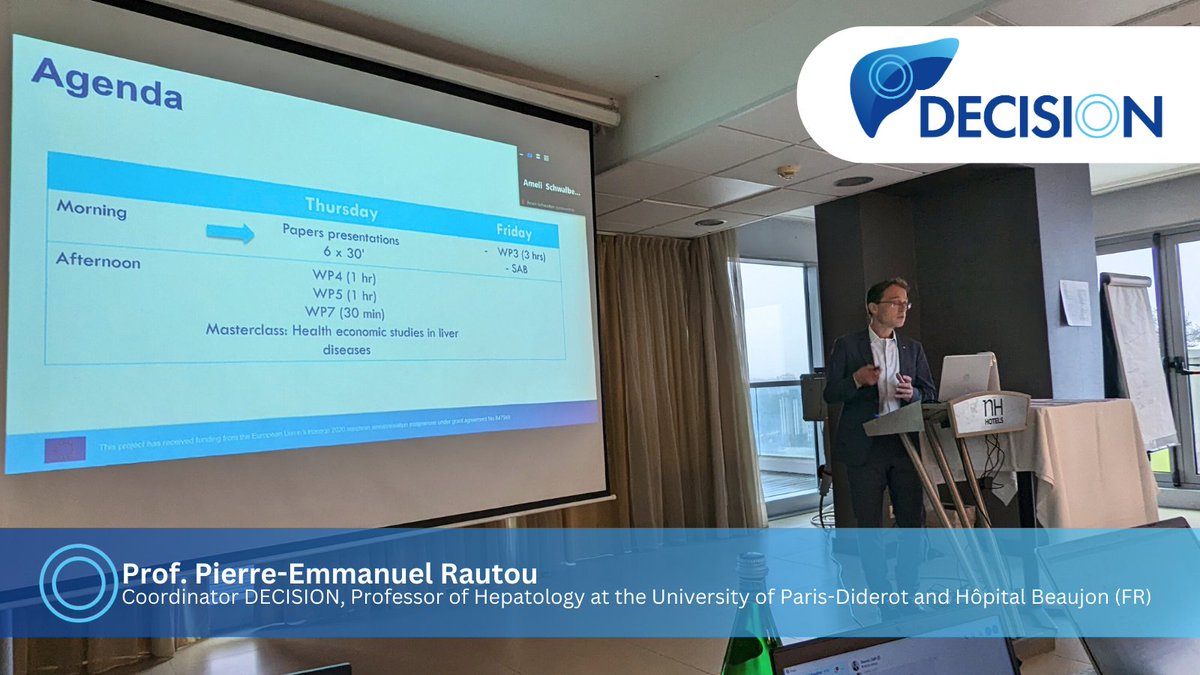 Decision4Liver (@decision4liver) on Twitter photo DECISION coordinator <a href="/RautouE/">Rautou Pierre-Emmanuel</a> kicks off the DECISION 5th General Assembly Meeting with the warmest welcome.
We all look forward to 🆕 data, discussing manuscripts and sharing knowledge.
#DECISION4Liver DECISION coordinator <a href="/RautouE/">Rautou Pierre-Emmanuel</a> kicks off the DECISION 5th General Assembly Meeting with the warmest welcome.
We all look forward to 🆕 data, discussing manuscripts and sharing knowledge.
#DECISION4Liver