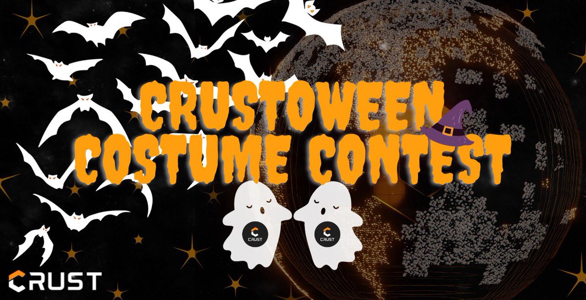 CrustNetwork's tweet photo. 🎃Crustoween is coming… and we want to see your Crusty spirit! Post a photo of your halloween costume and tag us to enter to win 50 $ARB! 

Rules:
- Must post a photo of your costume on your twitter
- must tag this page!
- must like comment and retweet this post

Winners:
2 winners will be chosen 
Each winner will receive 50 ARB

Deadline to enter: October 31st, 11:59pm PST

Disclaimer: if you are not allowed to celebrate Halloween you may still enter by creating your own Crust Mascot costume. Show us your crust pride! 

Lets see who’s costume is the best😎