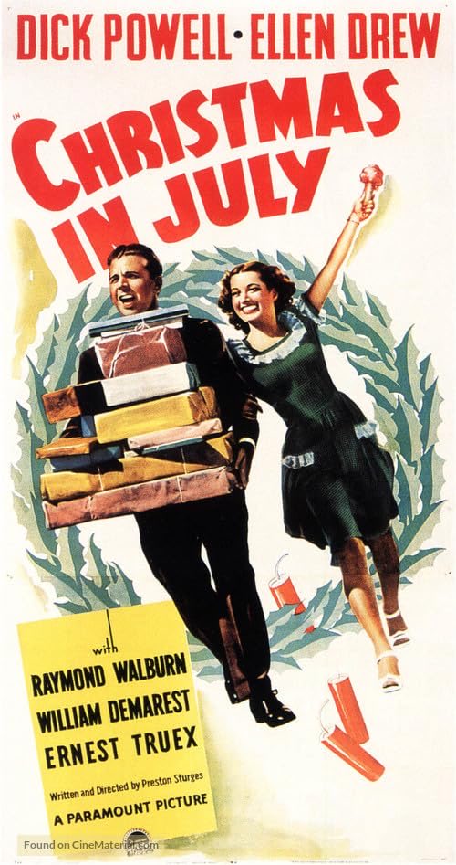 FrankMalfitano's tweet photo. FILM OF THE DAY: From near the start of 🎥 #PrestonSturges great run of #1940s #screwballcomedies is this fast &amp; funny 1940 look at struggling young office worker who is tricked into thinking he won 25 thousand dollar contest with top cast #DickPowell #EllenDrew #WilliamDemarest https://t.co/Dhq1QuYXqA