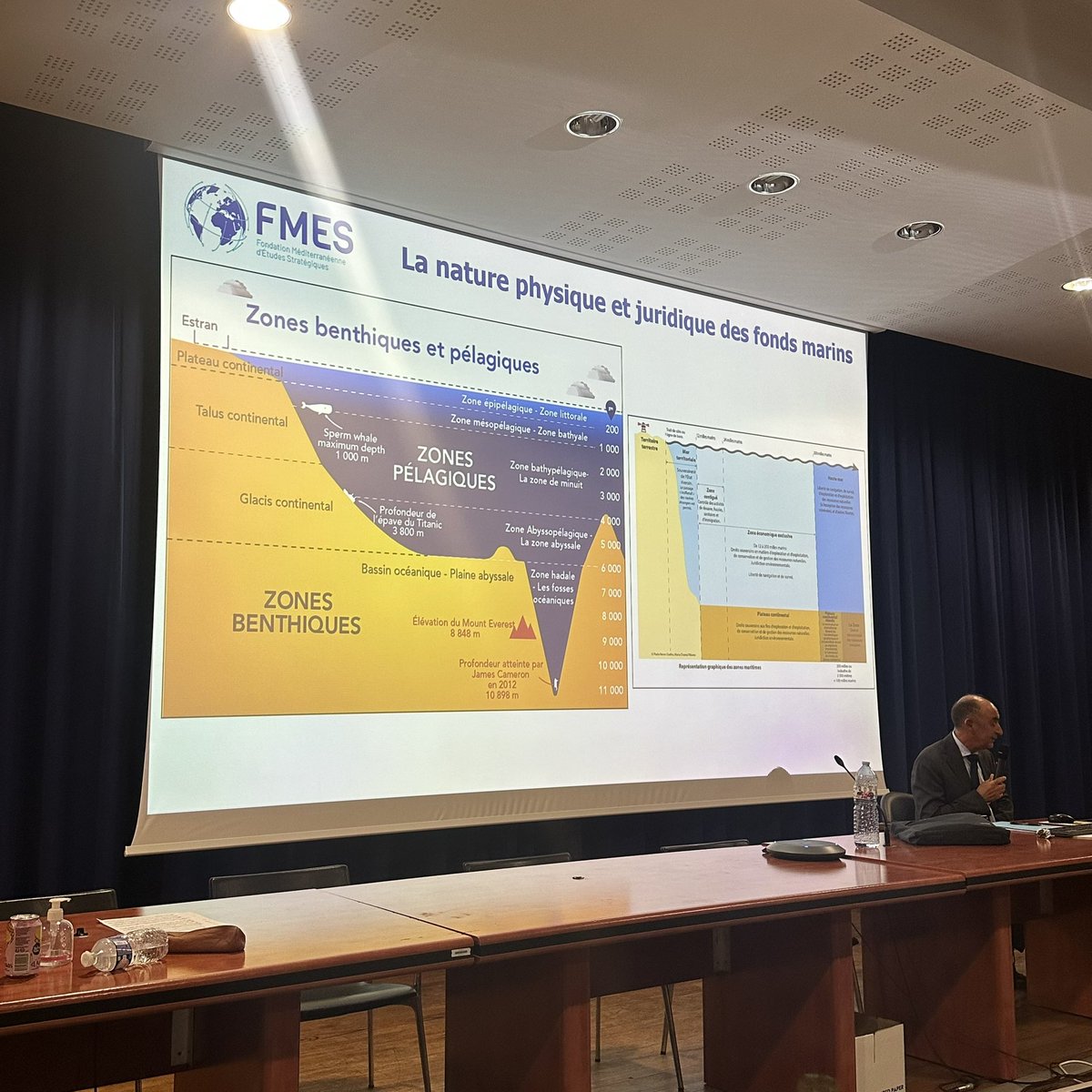 ComarMarseille's tweet photo. Au cœur de l'océan 🌊🐠! Avant-Hier, conférence COMAR Marseille, le présentée par le CA JM Martinet de la Fondation Méditerranéenne d'Études Stratégiques sur l'enjeu crucial des fonds marins, de nos côtes aux abysses. #COMARMarseille2023 #FondsMarins @Cecmed_Off @MarineNationale https://t.co/mH7YNCmhzO