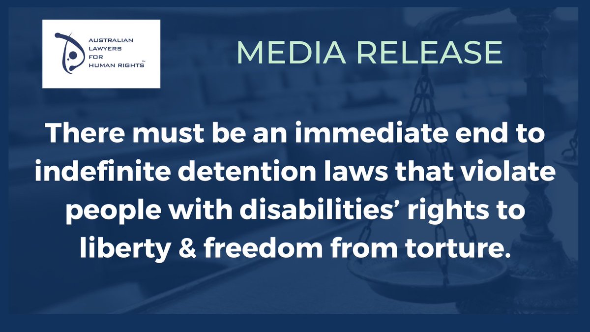 BREAKING: Following <a href="/ABC/">ABC News</a> Four Corners "Trapped", ALHR joins with leading experts to reiterate calls for an end to Australia’s indefinite detention of people with psychosocial &amp; cognitive impairments 
shorturl.at/ikIJT
#auslaw #HumanRights #Disability #CRPD #CAT #OPCAT