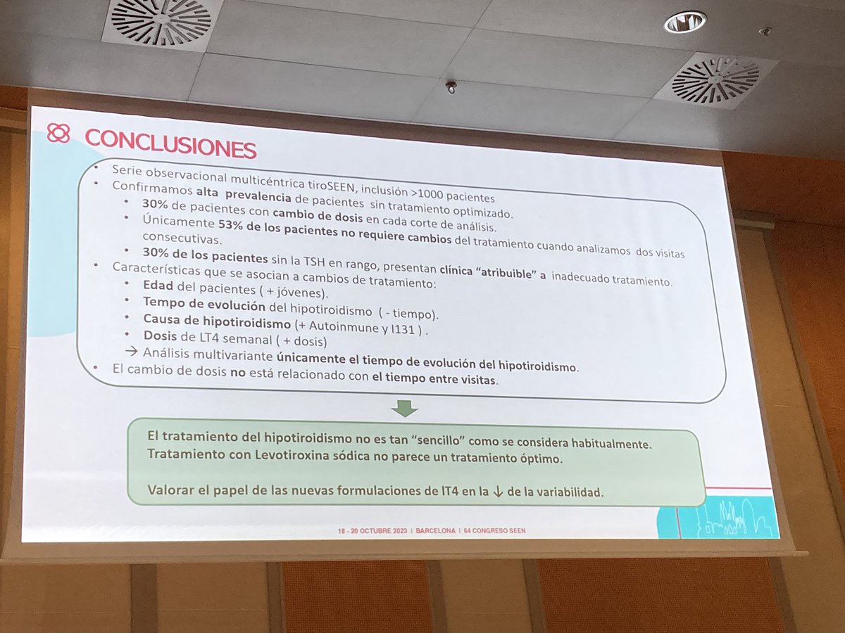 Estudio TiroSEEN sobre dificultades de control de hormonas tiroideas con Levotiroxina. #EmbajadorSEEN #SEEN2023