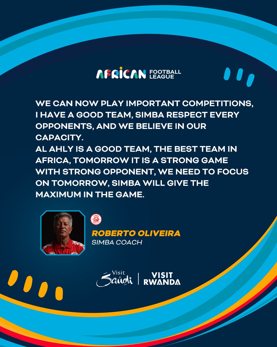 "Simba will give the maximum in the game" 🎙

<a href="/SimbaSCTanzania/">Simba Sports Club</a> coach trusts his team before Al Ahly match in the #AFL opening. 🔴💪

#CAF | #FIFA