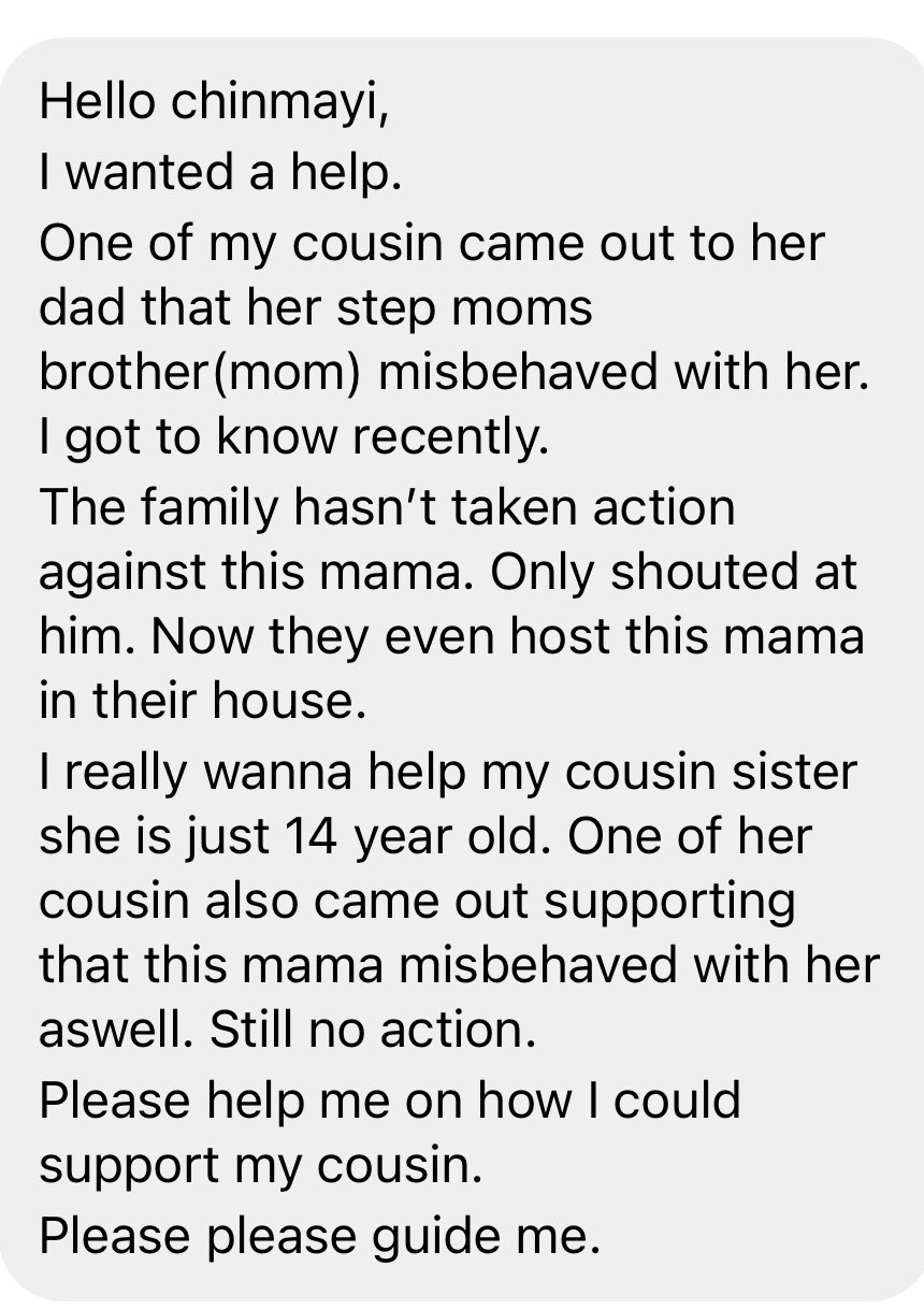 Chinmayi Sripaada on X: This is your reminder that families actively  protect molesters in India These molesters never get reported, live a  respectable life and die a glorious death. This is a