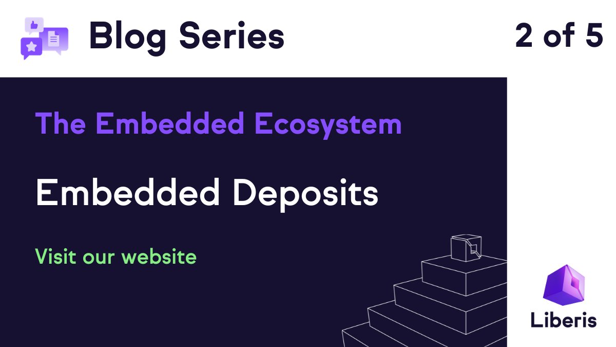 Dive into the next chapter of our series: 'Embedded Deposits'! See how non-bank financial services providers are innovating to meet customer demands. From traditional banking to cutting-edge solutions, we've got you covered. liberis.com/company/insigh… #embeddedfinance
