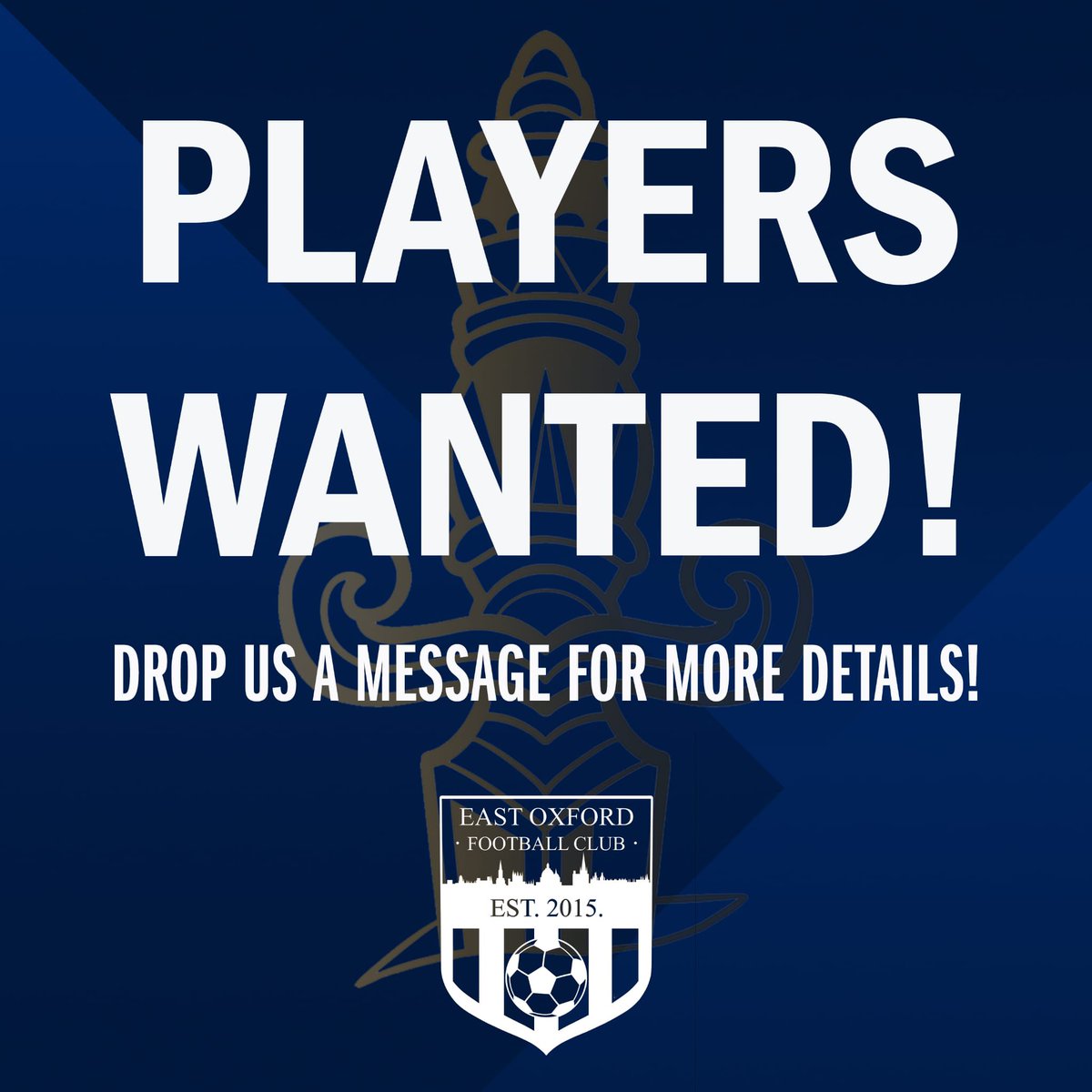 EastOxfordFC's tweet photo. #newplayersneeded #newplayerswanted #newplayers #football #saturdays #oxfordshire https://t.co/moBAlWTC7f