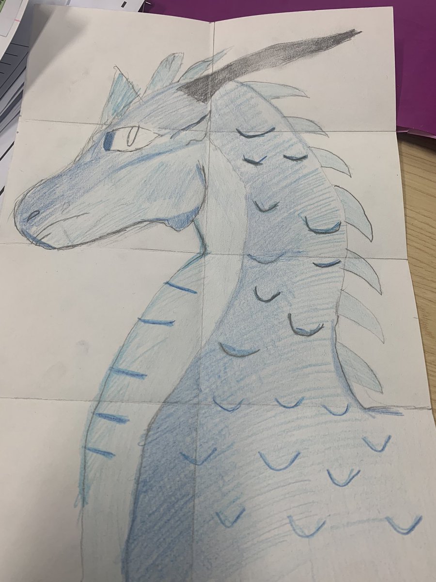This fantastic drawing of a mythical creature, inspired by impossible creatures book by Katherine Rundell.  Well done zircon class.