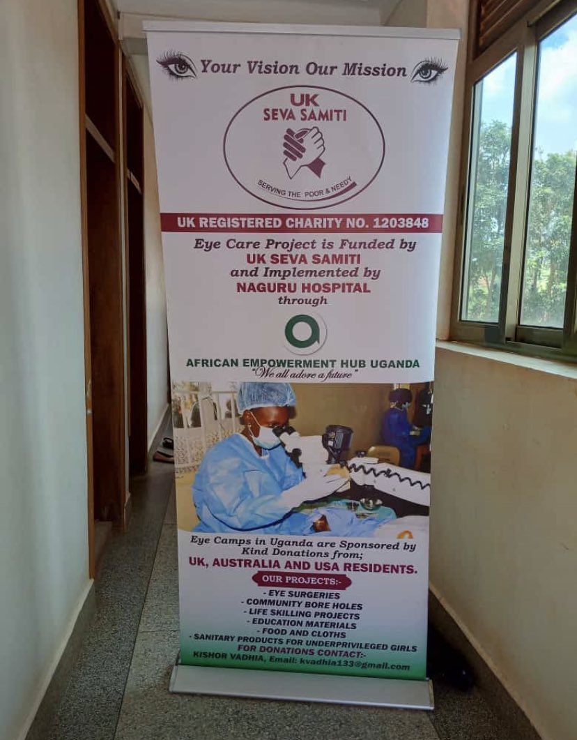 We are carrying out eye cataract surgery operations at Naguru Hospital for free. Kindly inform those who cannot afford this surgery yet have cataract to come and be treated. Thank you