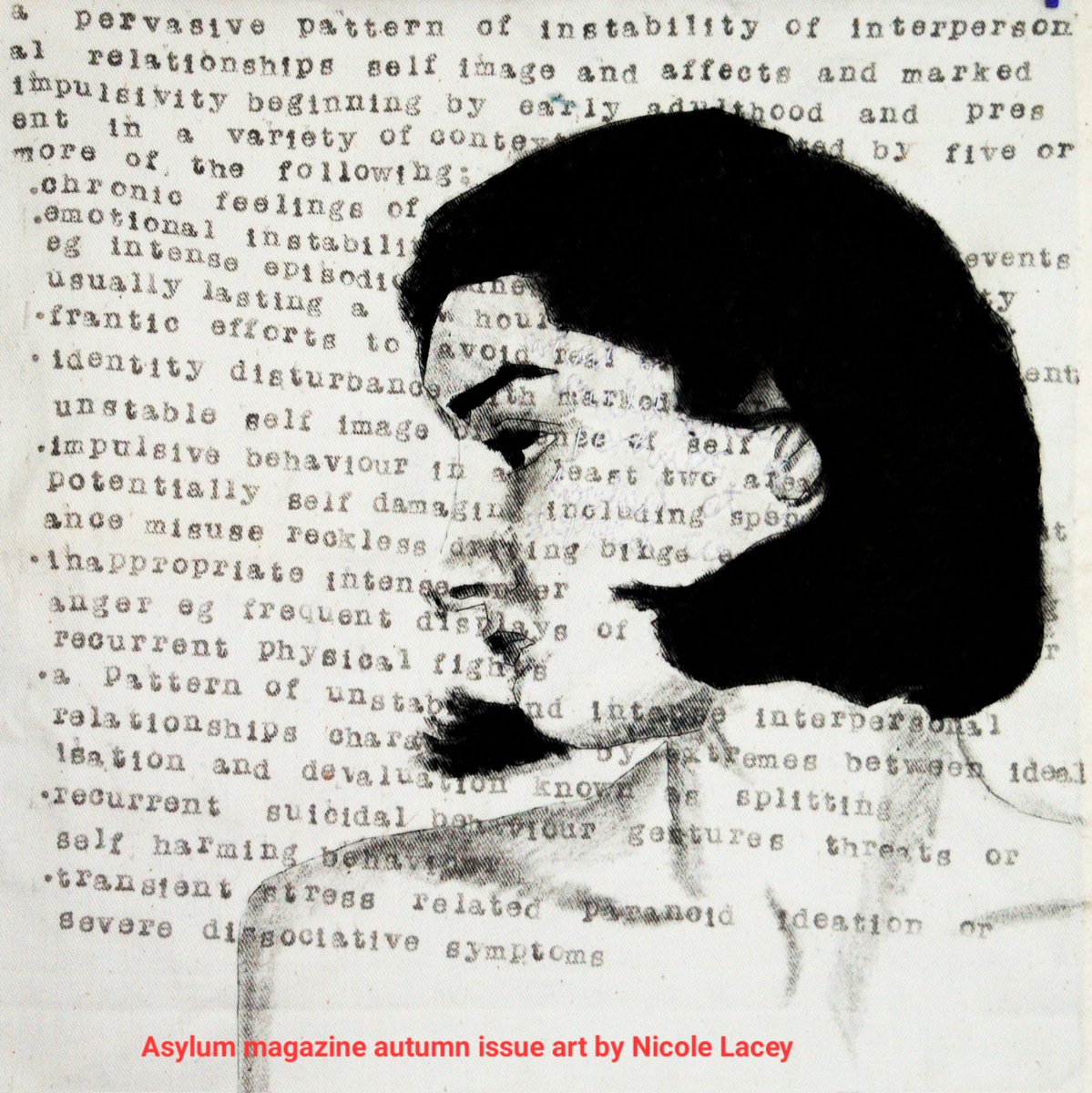AsylumMagUK's tweet photo. Artwork entitled ‘Black and White Thinking’  by artist @Nicole @Lacey featured in the autumn issue of Asylum.

Read our sample articles here
https://t.co/LPm6AxC3hl https://t.co/0rEHUgY9iy