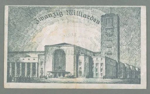 #OnThisDay: Dieser #Geldschein wurde vor genau 100 Jahren von der Reichsbahndirektion #Stuttgart während der #Hyperinflation 1923 herausgegeben. Die Rückseite zeigt den Stuttgarter #Hauptbahnhof. buff.ly/3PovVtO #Geld #Money #Inflation #CC0
