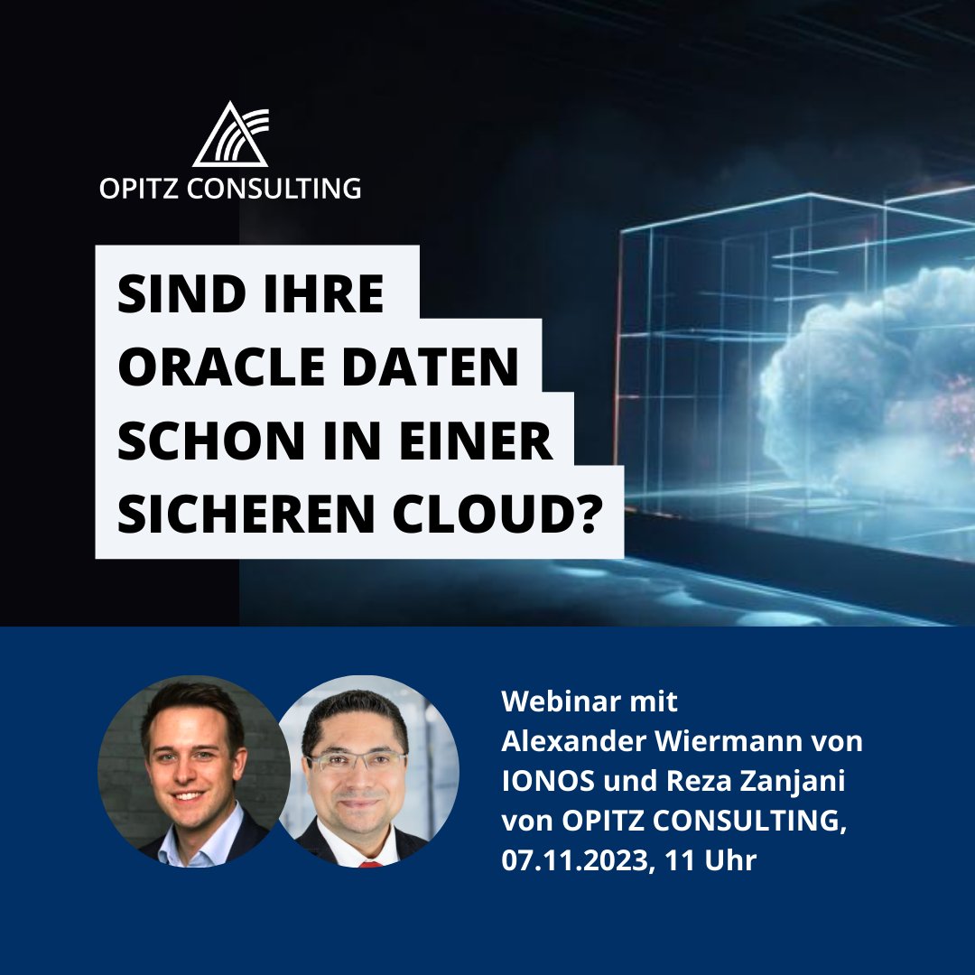 Jetzt anmelden zum kostenfreien Live-Webinar: Managed Oracle in der sicheren deutschen #Cloud ☁️ Hier gibt es alle Infos zur Veranstaltung: opitz-consulting.com/events/ocwebca…
