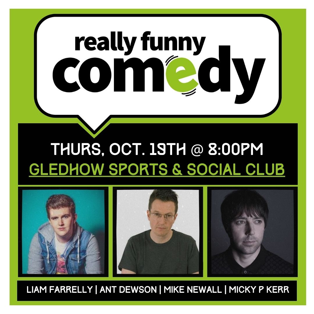 Really Funny Comedy (@r_f_comedy) on Twitter photo ๐จ TONIGHT! ๐จ
โฐ Doors at 7pm, first act at 8pm
๐<a href="/AndGledhow/">Gledhow Sports and Social Club</a>
Featuring our really funny line-up:
๐ <a href="/LiamFarrelly9/">Liam Farrelly</a>(Live At The Apollo)
๐ <a href="/AntDewson/">Ant Dewson</a> (BBC Radio 4 & Sky TV)
๐ <a href="/MrMikeNewall/">Mike Newall</a> (BGT)
๐ @mickypkerr (Compere & BGT Finalist)
๐๏ธ reallyfunnycomedy.co.uk/event/5274035/โฆ ๐จ TONIGHT! ๐จ
โฐ Doors at 7pm, first act at 8pm
๐<a href="/AndGledhow/">Gledhow Sports and Social Club</a>
Featuring our really funny line-up:
๐ <a href="/LiamFarrelly9/">Liam Farrelly</a>(Live At The Apollo)
๐ <a href="/AntDewson/">Ant Dewson</a> (BBC Radio 4 & Sky TV)
๐ <a href="/MrMikeNewall/">Mike Newall</a> (BGT)
๐ @mickypkerr (Compere & BGT Finalist)
๐๏ธ reallyfunnycomedy.co.uk/event/5274035/โฆ