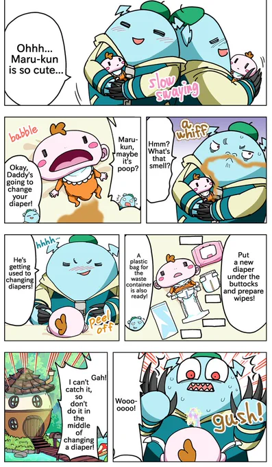 Monster Couple Parenting Manga MONFAMI-MONSTER FAMILY-#10 #マンガが読めるハッシュタグ #Manga