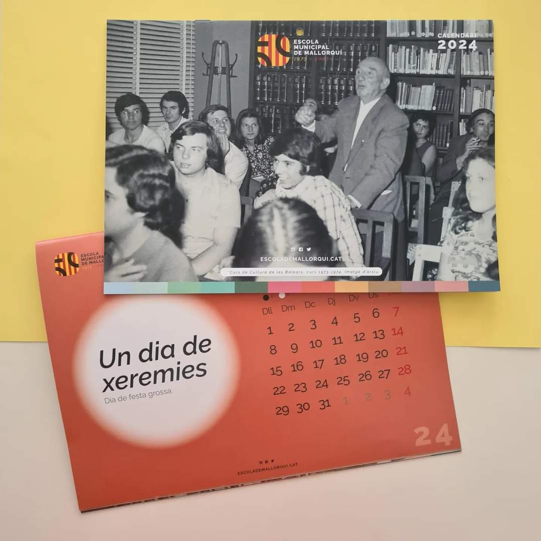 EscolaMallorqui's tweet photo. 📅 Regalarem un calendari a totes les persones que assisteixin a l'acte.

ℹ️ Espectacle sense entrada. Accés lliure i gratuït. 
Obertura de portes avui, 19 d'octubre, a les 18.20 h. https://t.co/uzDa1g8jRr
