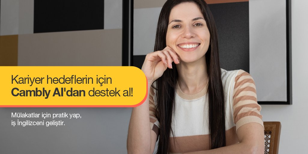 👤 Can you introduce yourself? 
💪 What are your strengths and weaknesses? 
🤔 Why do you want this position?  

Bu sorulara yanıt vermek artık daha kolay! 🚀 Yapay zeka destekli Cambly AI ile ücretsiz ve sınırsız İngilizce pratiği yap, mülakatlara roleplay ile hazırlan, deneyim