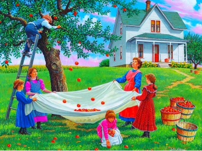 Maimaykiki's tweet photo. Harvesting Apples ～ John Sloane