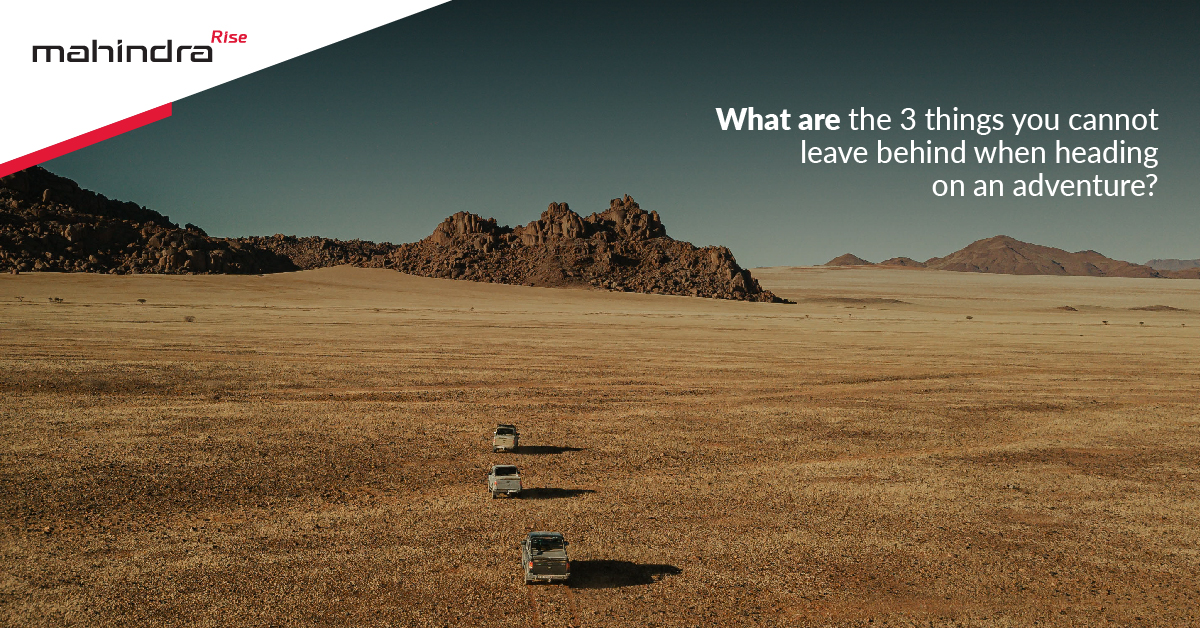 What 3 things are essentials in your adventure arsenal? For us, it's the Pik Up Karoo Dusk, Dawn, and Storm. 😎 

Let us know yours below 👇 

Watch them in action: youtube.com/playlist?list=…  🗺️

#Mahindrasa #AuthenticBakkies #UnleashTheExplorerInYou #4x4 #Bakkie