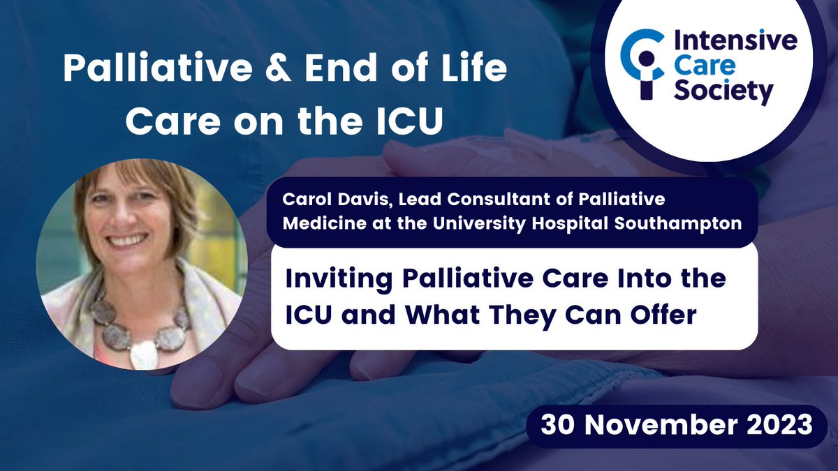Make sure to grab a spot for our Palliative &amp; End of Life Care in the ICU study day!

The day will explore a wide range of perspectives on breaking down death on the ICU.

Places are available for 30 November, book below👇

bit.ly/pallifecare