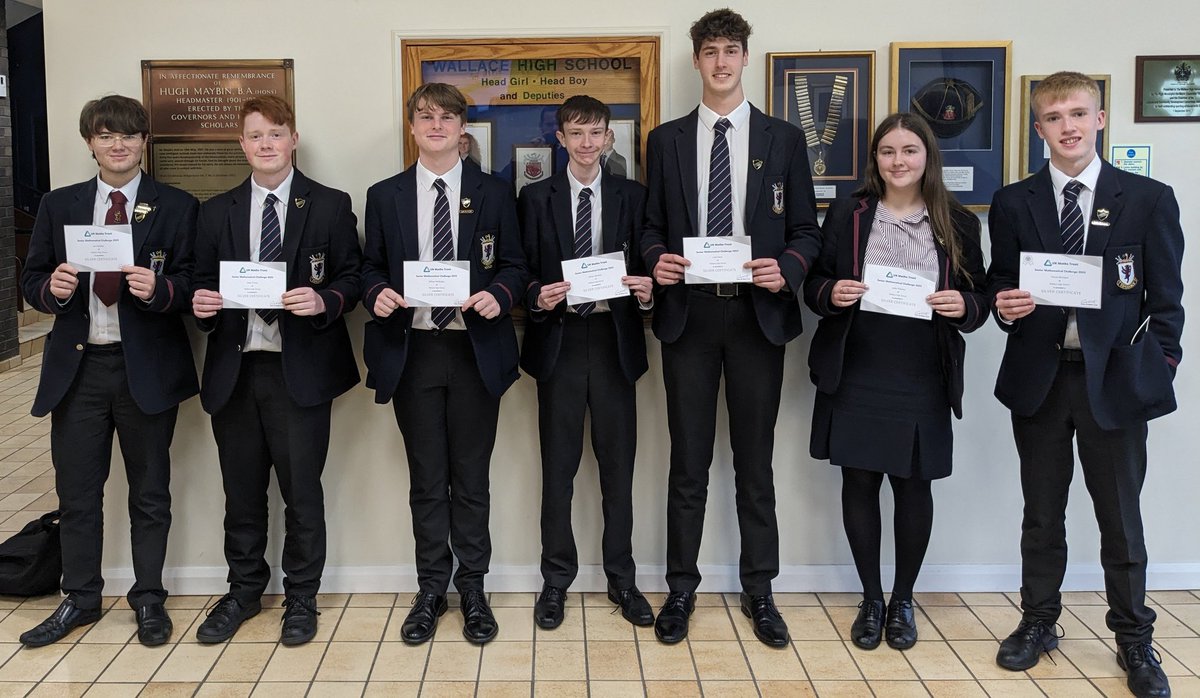 WHS_Mathematics's tweet photo. Senior Maths Challenge 

Congratulations to @WallaceHigh pupils who achieved a certificate in the @UKMathsTrust Senior Maths Challenge.
Head Boy Max achieved a very impressive score and we wish him luck in the next round! https://t.co/gIlsJ9X9uH