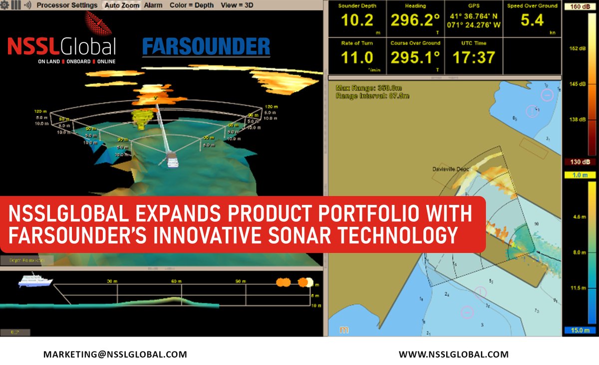 NSSLGlobal is proud to announce its #partnership with @FarSounder, bringing its 3D Forward-Looking #Sonar technology to our defence, commercial and leisure customers. A game-changer for vessels navigating challenging waters. Read more here: nsslglobal.com/FarSounder