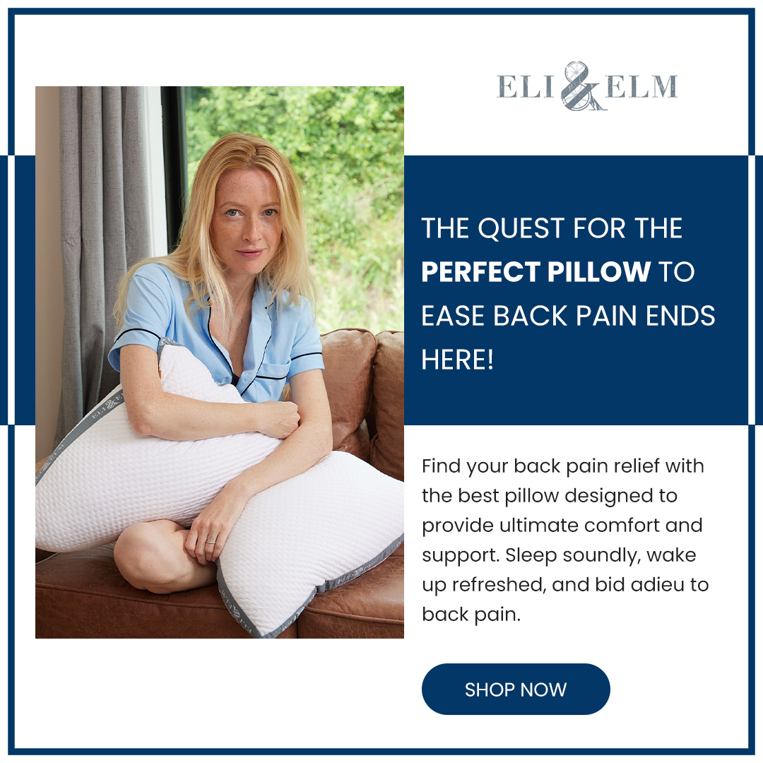 #EliandElm's #BestPillow for #BackPain: Your ultimate #solution to wake up pain-free and #rejuvenated every #morning. Say #goodbye to those aches and #hello to better #sleep! 💤

Shop now bit.ly/3Q2Q2OE