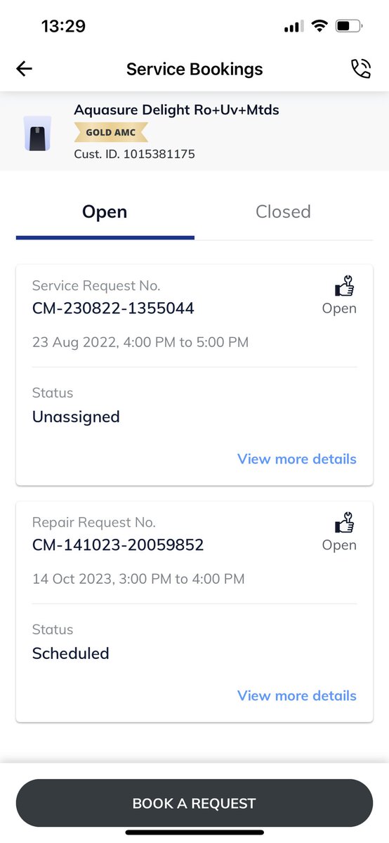 SharanKhatri's tweet photo. @EurekaForbes @jagograhakjago @ConsumerCom @pratikpota I have raised a service request on last Saturday but its been almost 5 days there is no response from anyone. The service person on call just escalates the matter and raises another complaint. Has Eureka Forbes shutdown? https://t.co/oVNSpo1Car