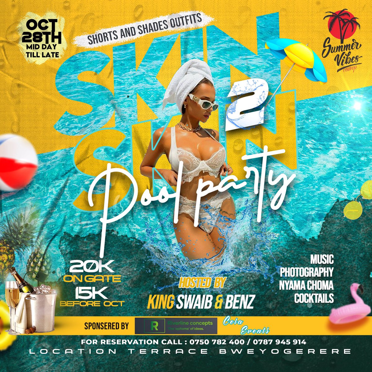 campusnightchat's tweet photo. Itβs about time to get those shorts and Shades ready for #Skin2SkinPoolParty π¦ different universities coming through. Meet and Greet and get wetβ¦ π₯
VENUE: Terrance Bweyogerere https://t.co/WgKI4QdMS7