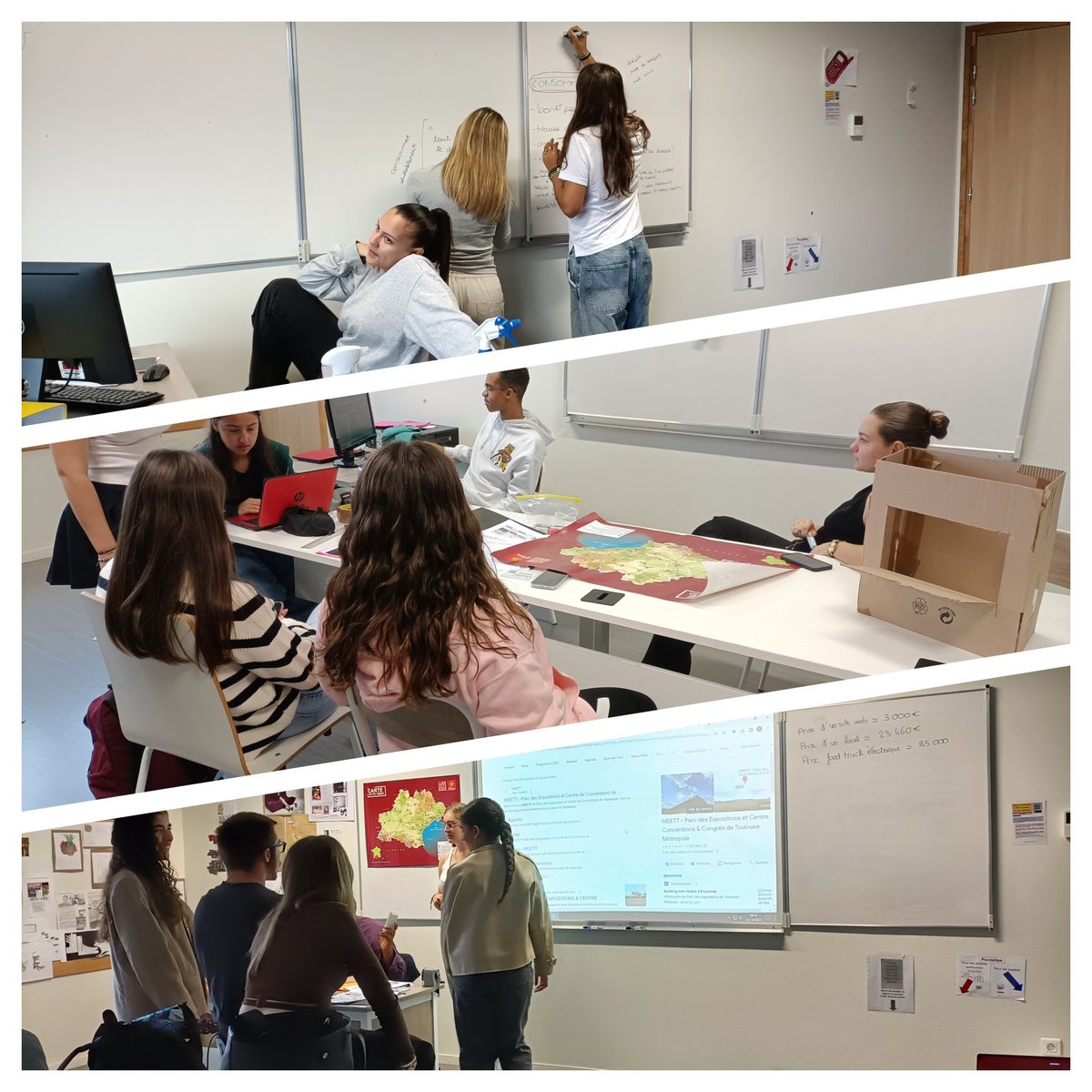 Aujourd'hui c'est production du modèle économique pour les Jeunes Pousses !  #JPOlympe #alimentationdurable 
<a href="/stmgolympe/">STMG d'Olympe de Gouges</a> <a href="/Occitanie/">Région Occitanie</a> <a href="/CDaldosso/">Caroline Daldosso-Richard</a> <a href="/SEPOdeGMontech/">Lycée Olympe de Gouges MONTECH</a>