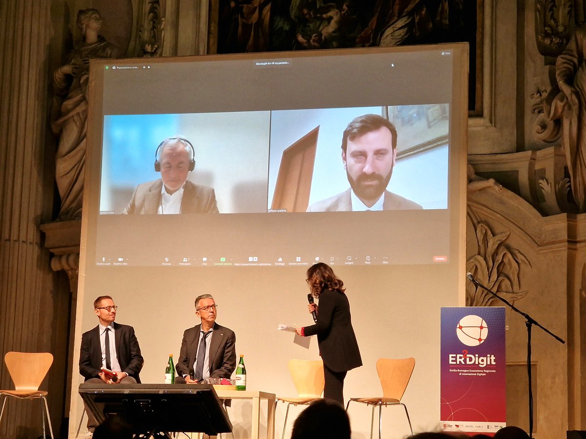 🎯Siamo all'evento di #ER2Digit #EDIH e si parla di digitalizzazione della PA e delle imprese in #EmiliaRomagna e #Europa con <a href="/EU_Commission/">European Commission</a>  <a href="/mimit_gov/">MIMIT</a>  <a href="/RegioneER/">Regione Emilia-Romagna</a> e <a href="/Arter_ER/">ART-ER</a> 
Per saperne di più vai su
🔗bit.ly/FIRSTDigital
🔗bit.ly/ER2digit