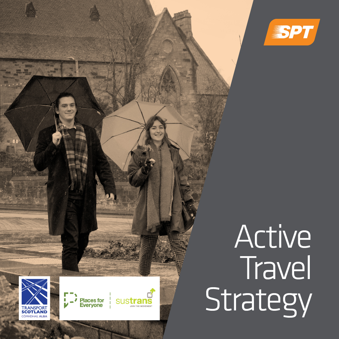 Public engagement for our Active Travel Strategy is live. Complete our survey and/or attend our online webinar. Find out more: spt.co.uk/active-future/ @SustransScot @transcotland