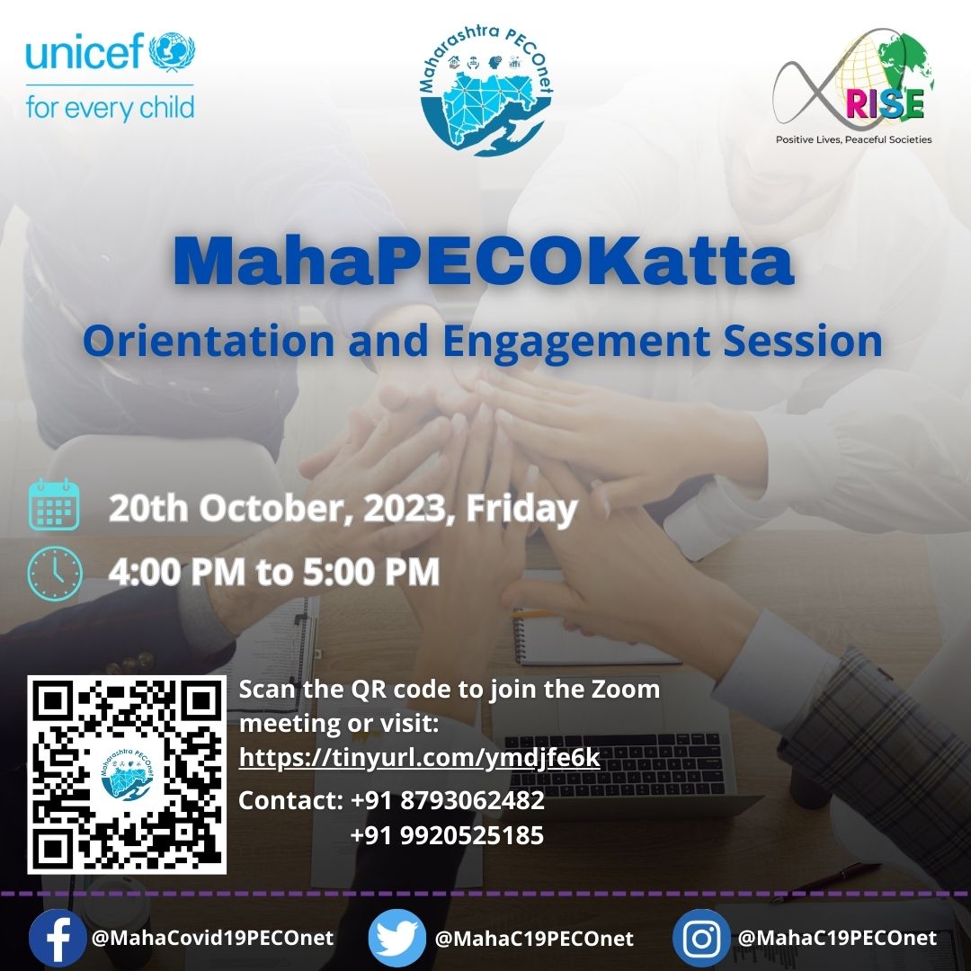 MahaC19PECOnet's tweet photo. Join MahaPECOKatta, a UNICEF coalition platform for disaster management collaboration. 
Access resources, network, and engage. 
📅 Date: 20/10/2023 (Friday) 
🕓 Time: 04:00 - 05:00 pm 
🔗 Joining Link:  https://t.co/bhtNxzXP7u 
 
#MahaPECOnet #Unicef https://t.co/fmwhnzHG9u