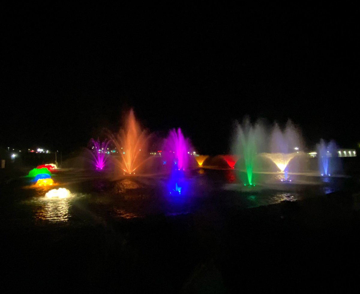 Let @KascoMarine light up your pond with their RGB lighting systems, designed to create a vibrant color display on your Kasco fountain or surface aerator. 💚💜💛❤️ #lakemanagement #weedcontrol #pondmanagement #watermanagement #florida #lakemaintenance #fountains #pondaerator