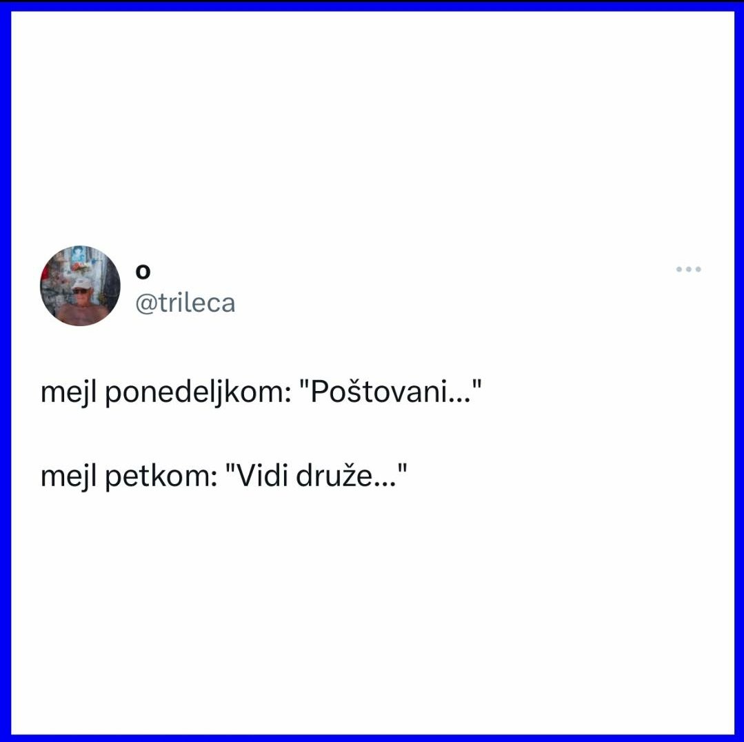 ja sam vec na petku