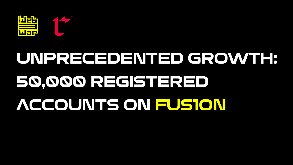 web3war_game's tweet photo. Roll1ng Thund3rz have reached 50,000 accounts on FUS1ON! Read more about their unprecedented growth in our latest article:
https://t.co/uV89NZ5PoY

#FUS1ON #W3W #Web3Gaming #Zilliqa @zilliqa @Roll1ngThund3rz https://t.co/iNh0C77Pe4