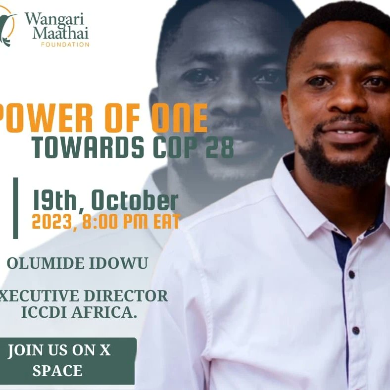 WangariMaathai's tweet photo. Join us tonight on X space at 8:00 pm EAT for an insightful conversation on #PowerOfOne towards COP 28 and how Wangari Maathai has continued to inspire the young generation in climate action.

Link: https://t.co/33M8y4JP2I

#YouthLeadership
#courageousleadership  #EnduringLegacy https://t.co/WIdc4Icbnm