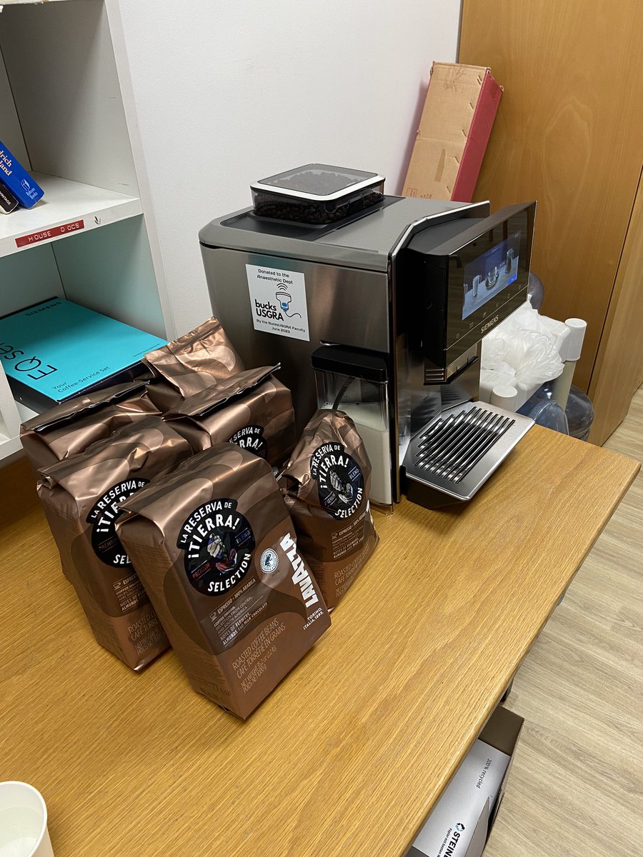 BucksUSGRA (@bucksusgra) on Twitter photo Split-site working is a challenge but at <a href="/BucksUSGRA/">BucksUSGRA</a> we believe no anaesthetist should work without access to good coffee…
So our kind and generous Faculty have purchased another state-of-the-art bean-to-cup machine
Just another reason to enjoy working here! Split-site working is a challenge but at <a href="/BucksUSGRA/">BucksUSGRA</a> we believe no anaesthetist should work without access to good coffee…
So our kind and generous Faculty have purchased another state-of-the-art bean-to-cup machine
Just another reason to enjoy working here!