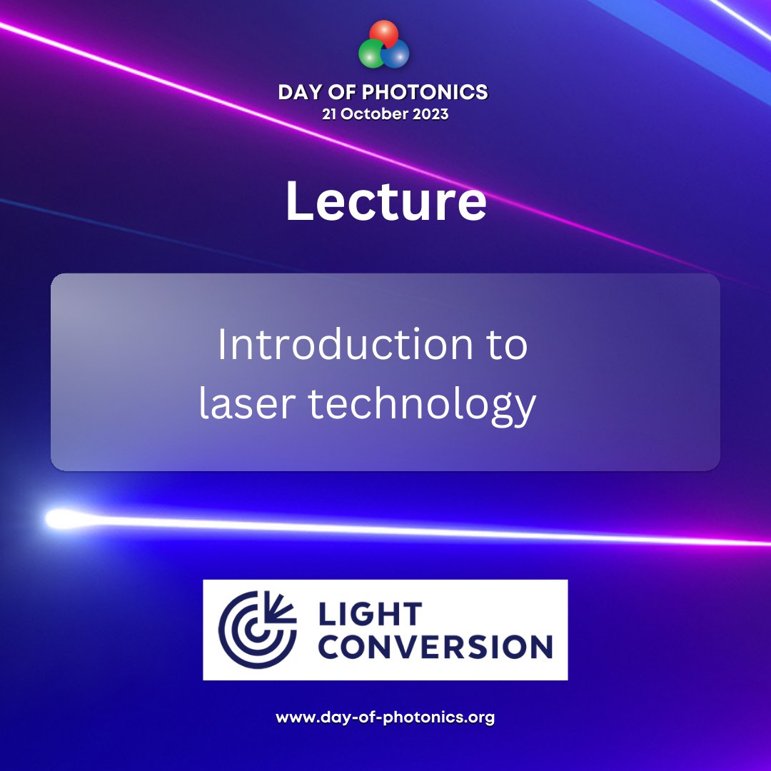 🌟<a href="/Light_con/">LIGHT_CONVERSION</a> will celebrate DAY OF PHOTONICS with a lecture at Vilniaus Mykolo Biržiškos gimnazija about "Introduction to laser technology". #dayofphotonics2023 #photonics #youngtalent #jobsinphotonics