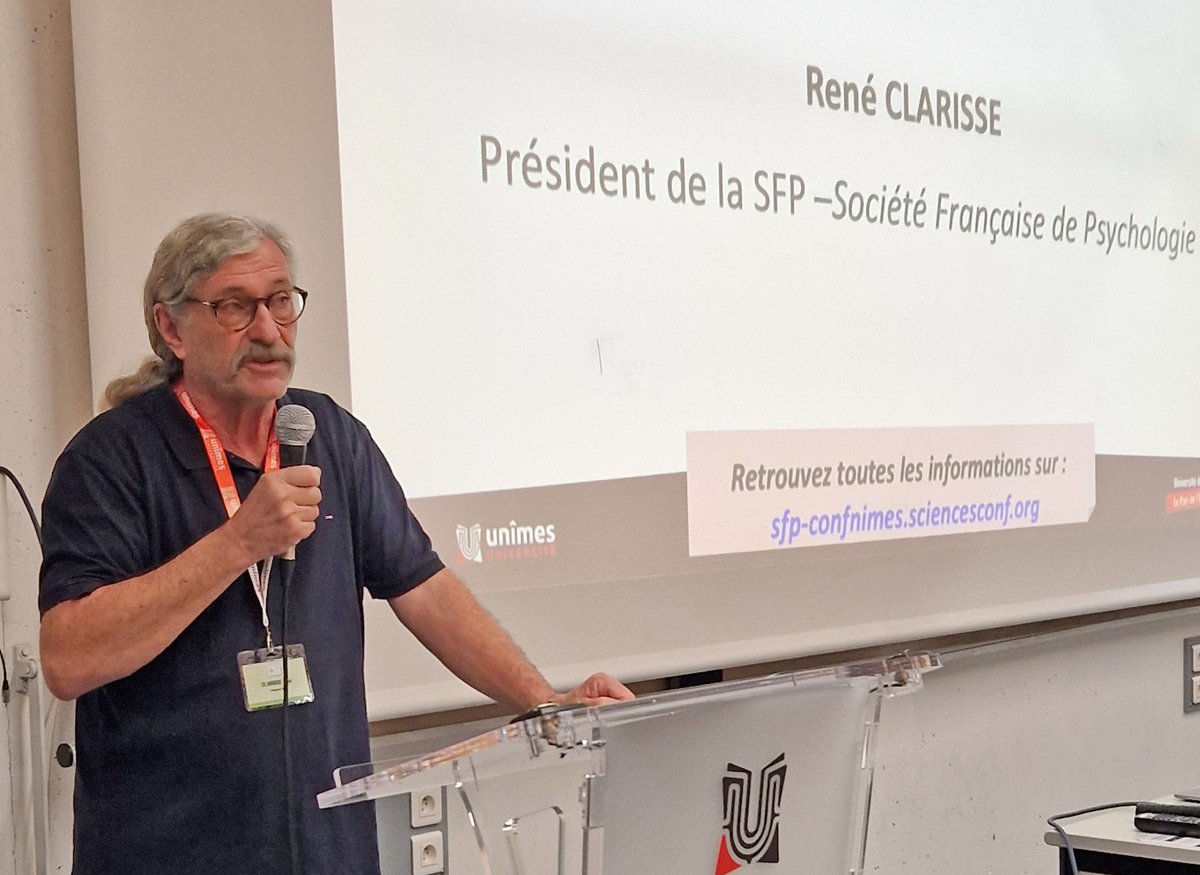 "Engagements et processus de changement" 62e congrès de la <a href="/SFPsy/">SFPsy</a> du 19 au 21/10 <a href="/unimesfr/">Nîmes Université</a>.
Conférences, ateliers, posters, symposium pour échanger entre chercheurs confirmés, jeunes chercheurs et praticiens.
<a href="/LPSUR849/">LPS</a> UPR CHROME 
#Recherche #Psychologie #Excellence #Nîmes