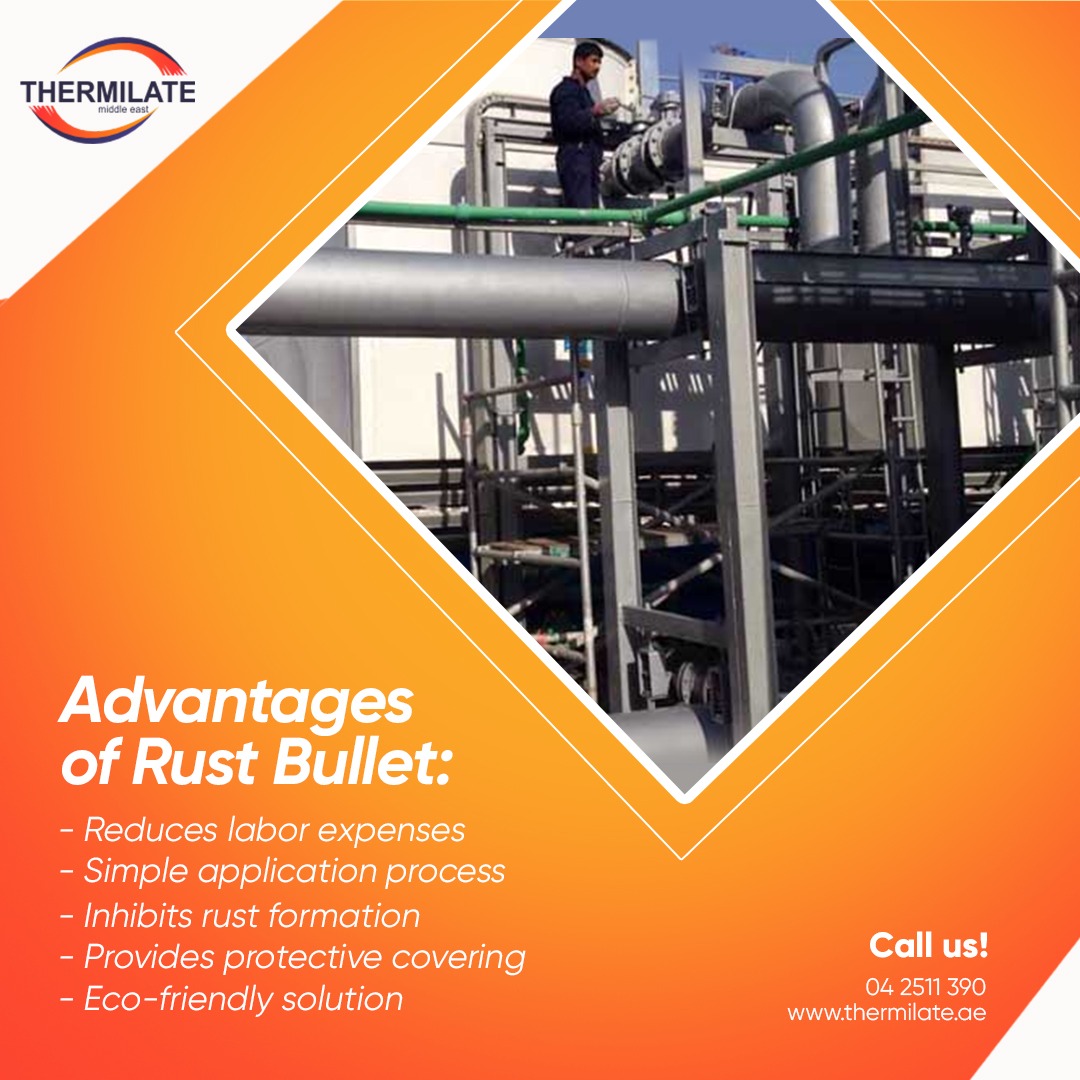 thermilate_me's tweet image. The vital role of rust bullet coating on metal surfaces are evident through minimized labor costs, effortless appplication process, rust development prevention, creation of a protective shield and being an environmental friendly option for building owners.
 
#Rustbullet