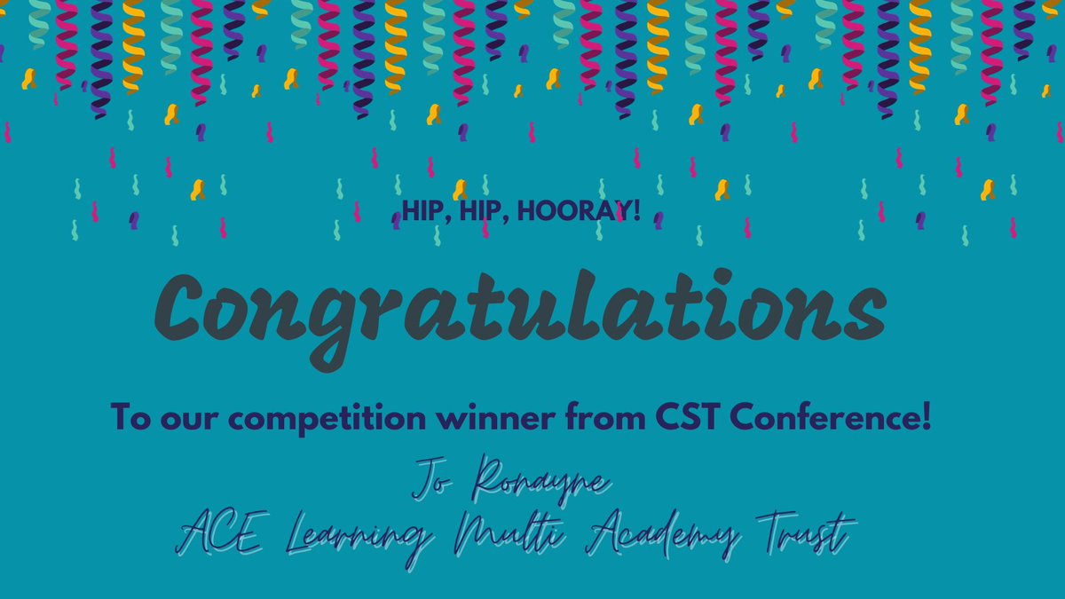 LLSEteacherPD's tweet image. Congratulations Jo Ronayne from ACE Learning - Multi Academy Trust! Enjoy your hotel escape 🏨🥳😊@CSTvoice #CSTConf23 #ACELearning