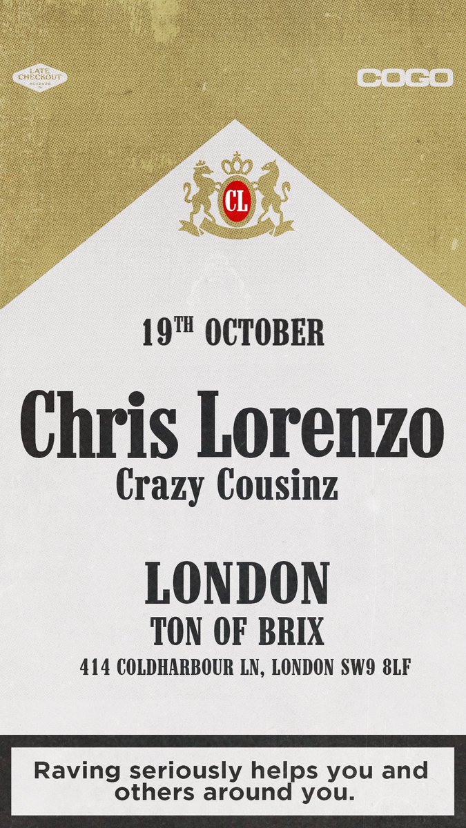 Back in London tonight W the don @CrazyCousinz_ final tickets here tr.ee/e0kiXKS1HS