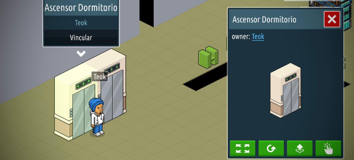 TeokHabbo's tweet photo. No sé desde hace cuánto, pero ahora en @ESHabbo se pueden vincular teleport's desde la versión moderna. Utilizando el modo de "Mover muebles" te saldrá ésta opción.