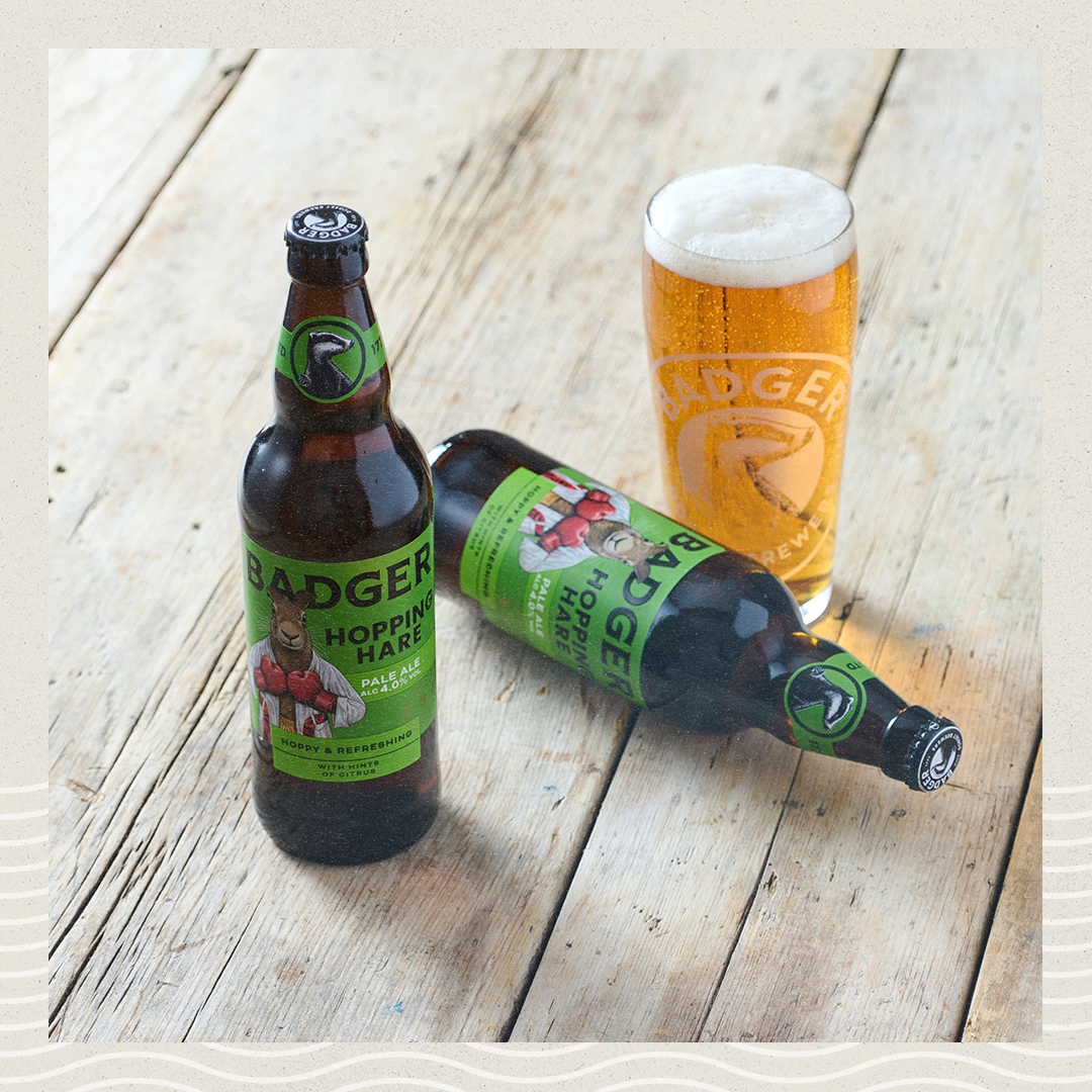 Badgerales's tweet photo. Light and perfectly balanced, with the heart, the hops, and a punchy citrus hook that will get you right in the tastebuds, we know whose corner we’re in... https://t.co/0Jxdb1qOVl #CraftedwithCharacter #BadgerBeers #HoppingHare https://t.co/EUDeezoFqg