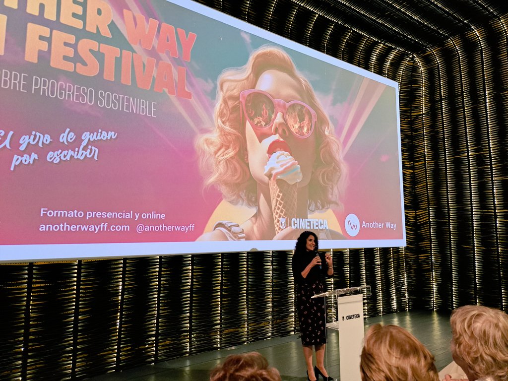 anacbotica's tweet photo. Ya ha comenzado @AnotherWayFF, el festival sobre progreso sostenible de referencia 👏. ¡Enhorabuena por esos magníficos 9 añitos de enseñanzas y aprendizajes! Ojalá llegue el deseado plot twist para lograr un planeta mejor 🌍. https://t.co/TeZUTAFmNc