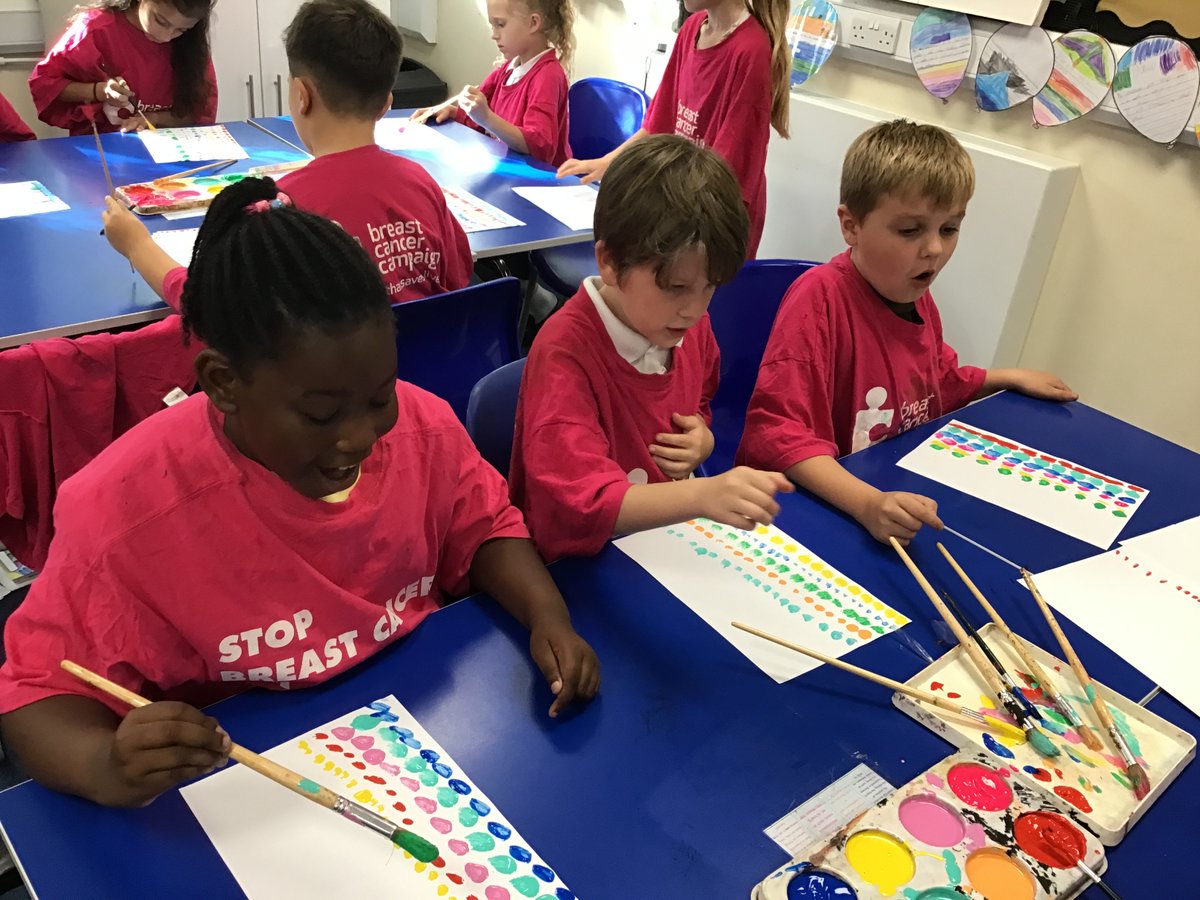 whybridgejunior's tweet photo. For Black History Month Year 4 have been inspired by the artist Alma Thomas to create their art pieces this week https://t.co/iVKBeM0VNc