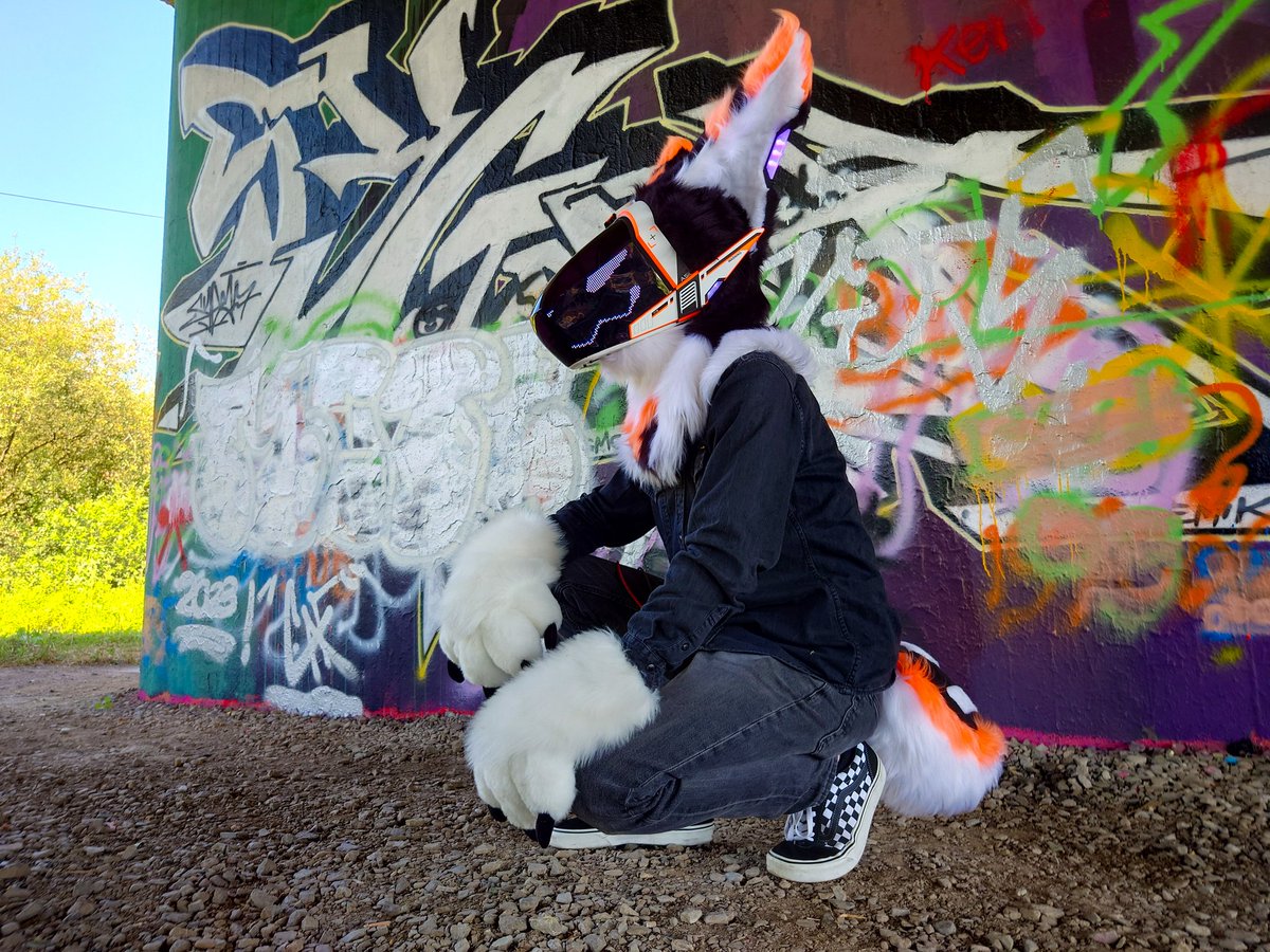 Yuri_Lynx's tweet photo. The perfect camouflage for an RGB toaster!

📷 @ChimotOwO

#furry #fursuit #protogen #photography https://t.co/o9mj5WHWMW